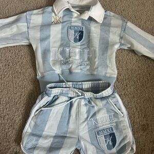 Kith New York Blue and White Striped Set